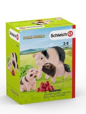 Schleich Pig Mother & Piglets w/Apples Lettuce Farm World Figurine New in  Box
